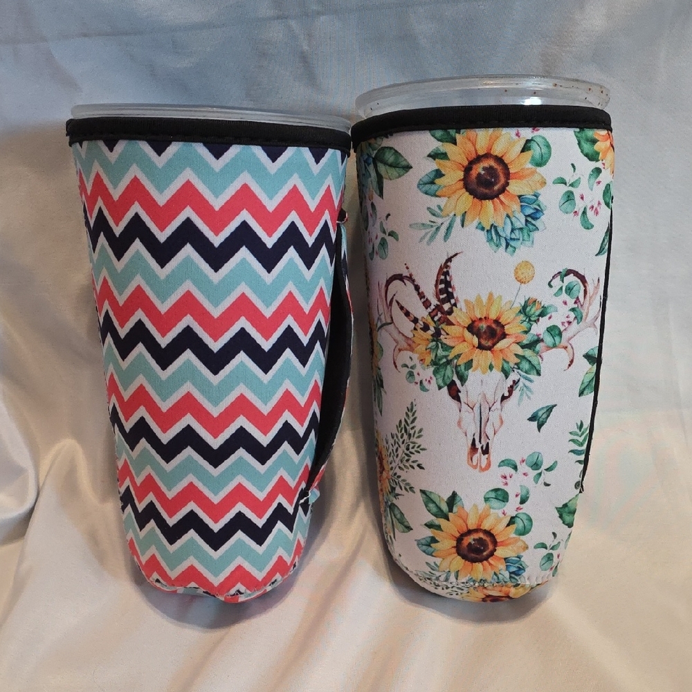 Colorful Tumbler Sleeves Set With Handles- Large